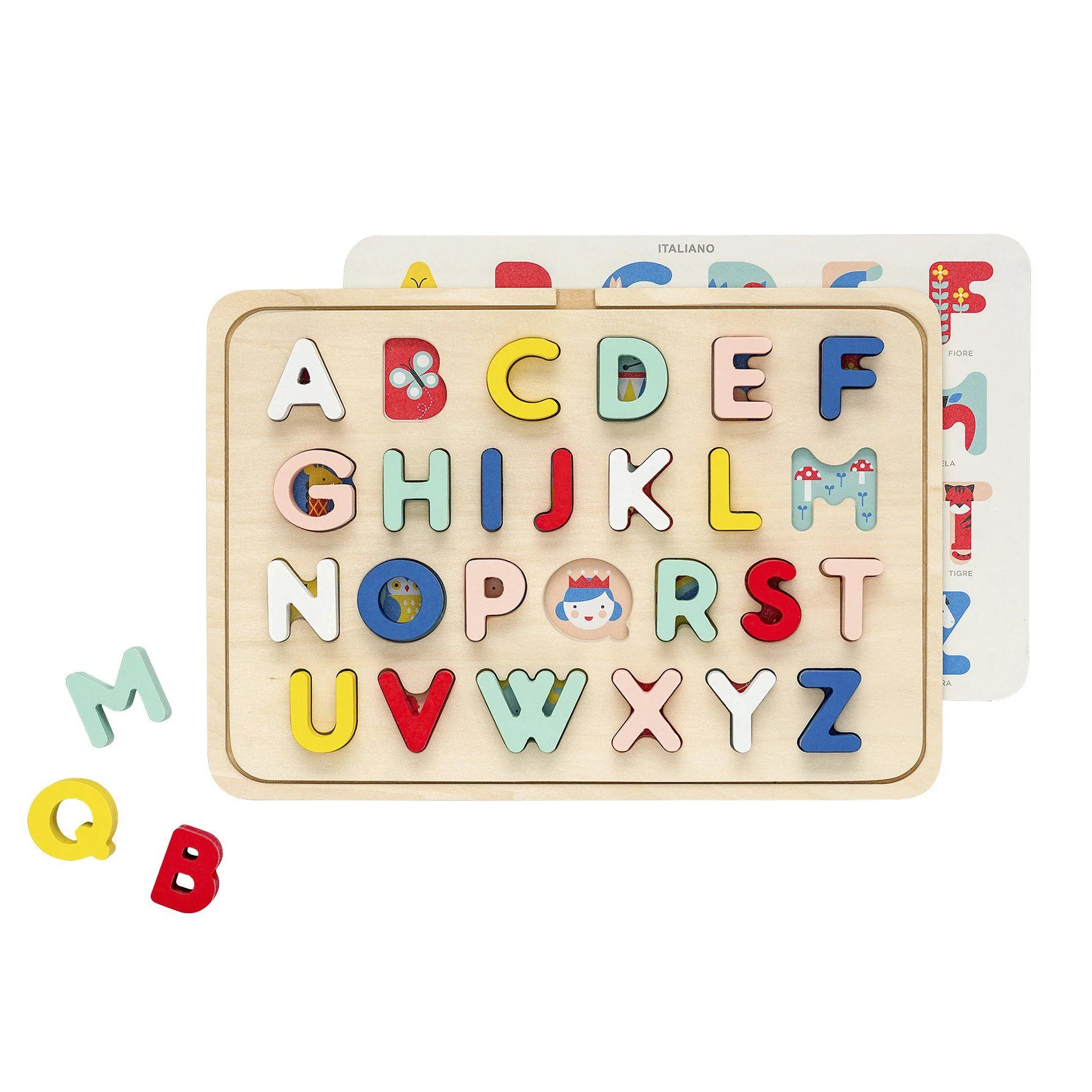 Multi-Language Alphabet Wooden Tray Puzzle | Project Nursery