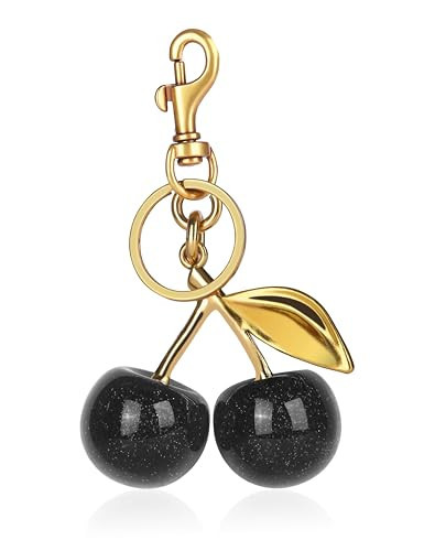 OVRUNS Cherry Bag Charm Cute Cherry Accessories Sparkling Purse Keychian Charms for Women | Amazon (US)