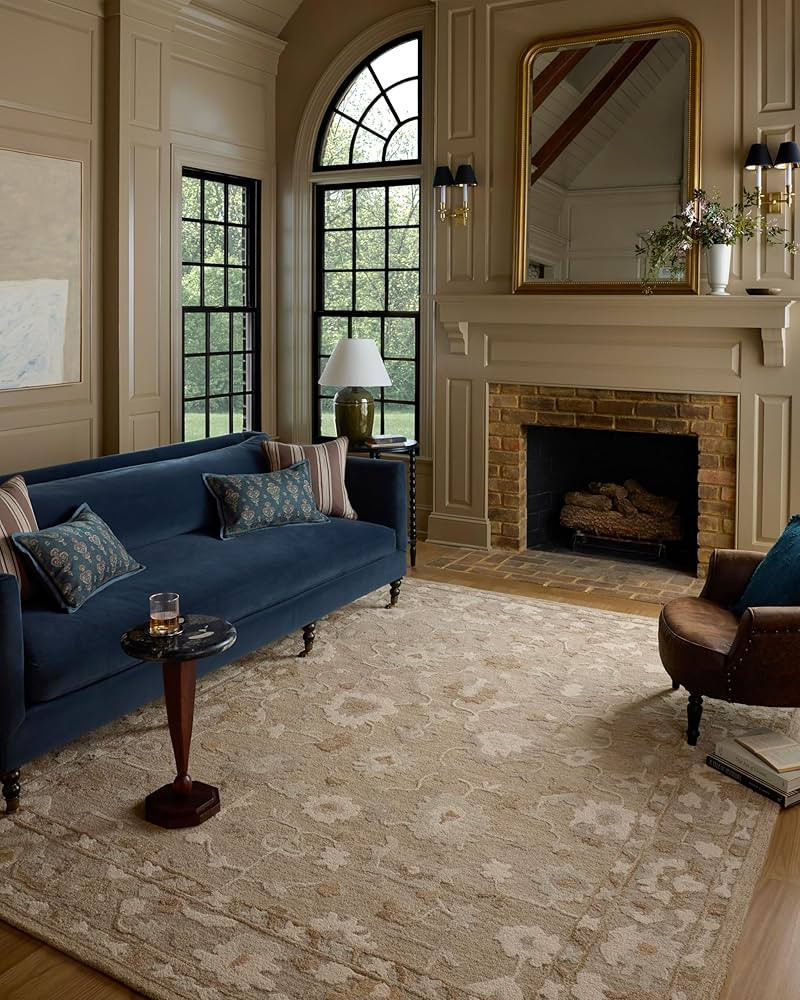 Loloi Chris Loves Julia Dorothea Collection DRT-02 Khaki/Dove 2'-6" x 7'-6" Runner Rug Wool Neutr... | Amazon (US)