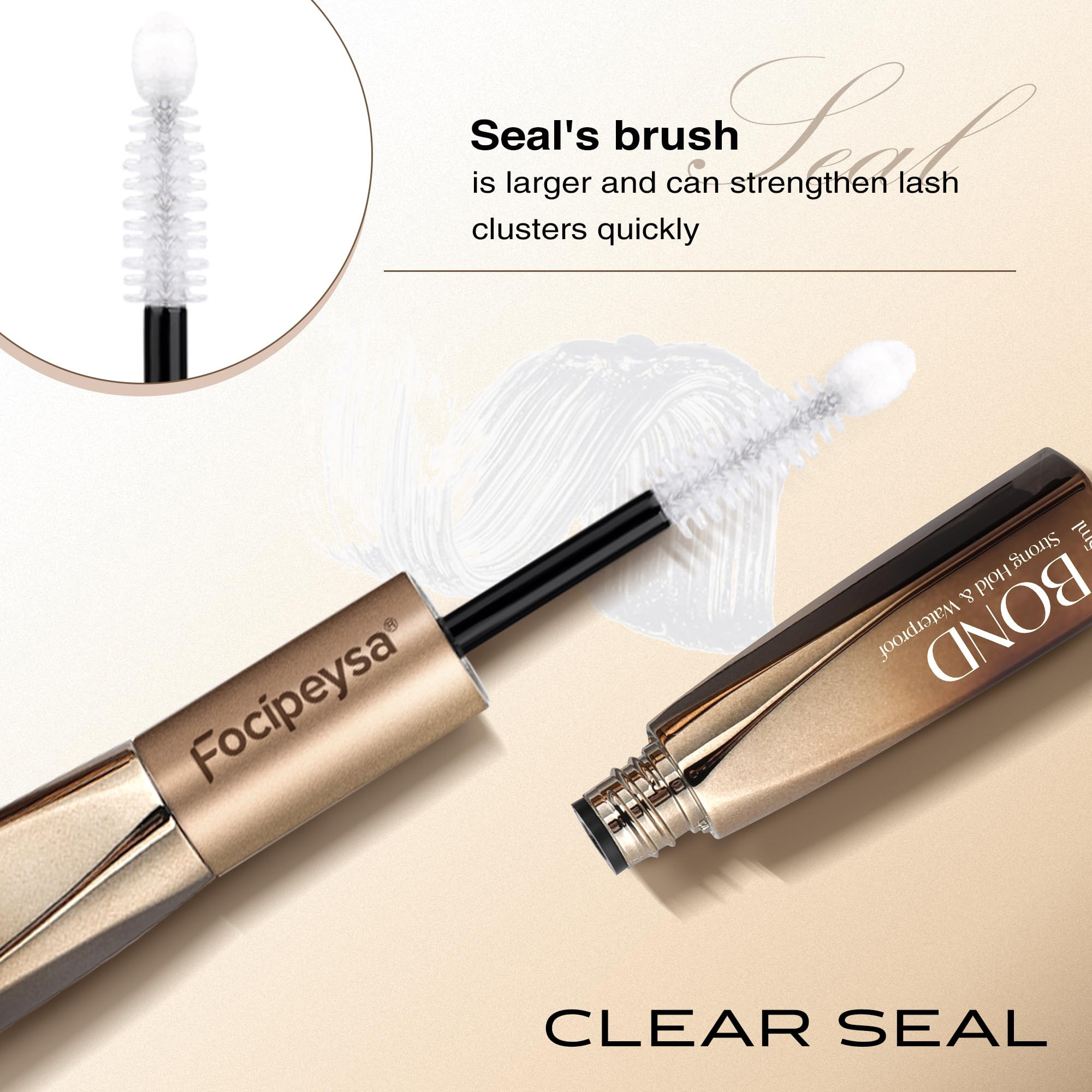 Focipeysa Lash Bond and Seal Waterproof Lash Cluster Glue for Eyelash Extensions 10ml Bond and Se... | Amazon (US)