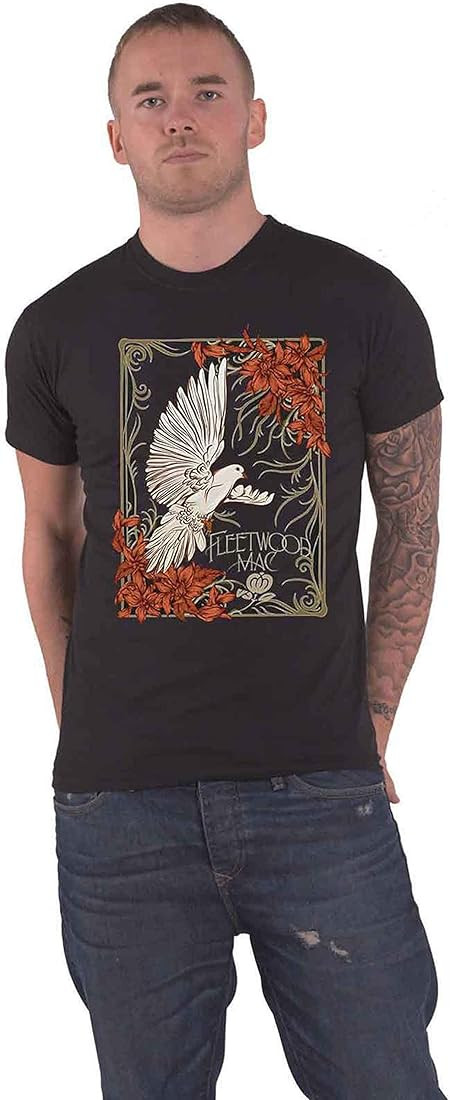 Fleetwood Mac T Shirt Dove Band Logo Official Unisex Black | Amazon (US)