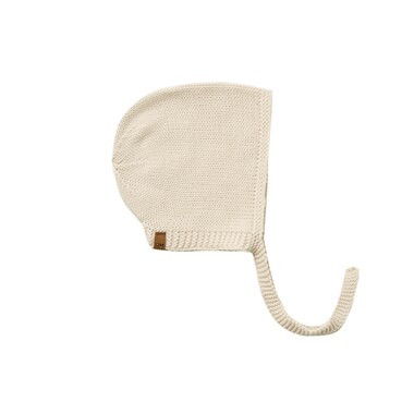 Knit Bonnet, Natural 3-6 Months | Indigo (CA)
