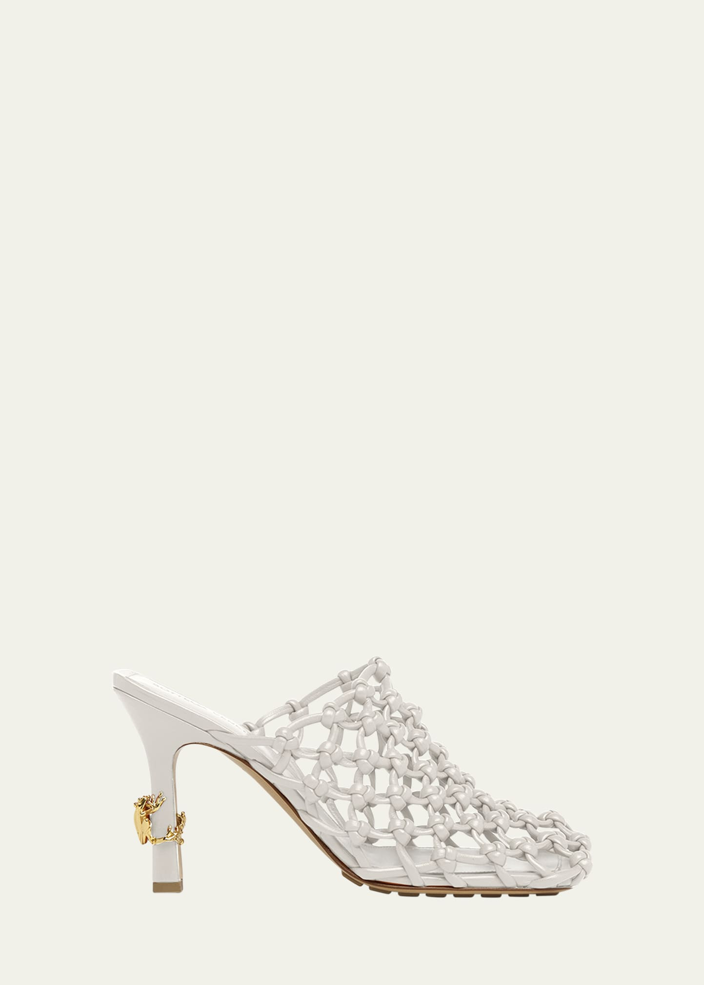 Bottega Veneta Frog Knotted Leather Stiletto Mules | Bergdorf Goodman