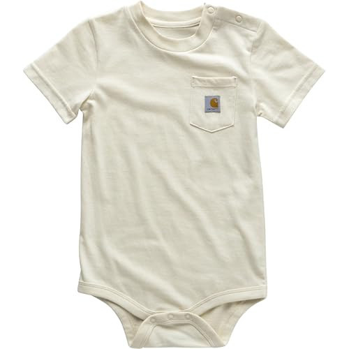 Carhartt Baby Short-Sleeve Pocket Bodysuit, Turtledove Beige, 12M | Amazon (US)