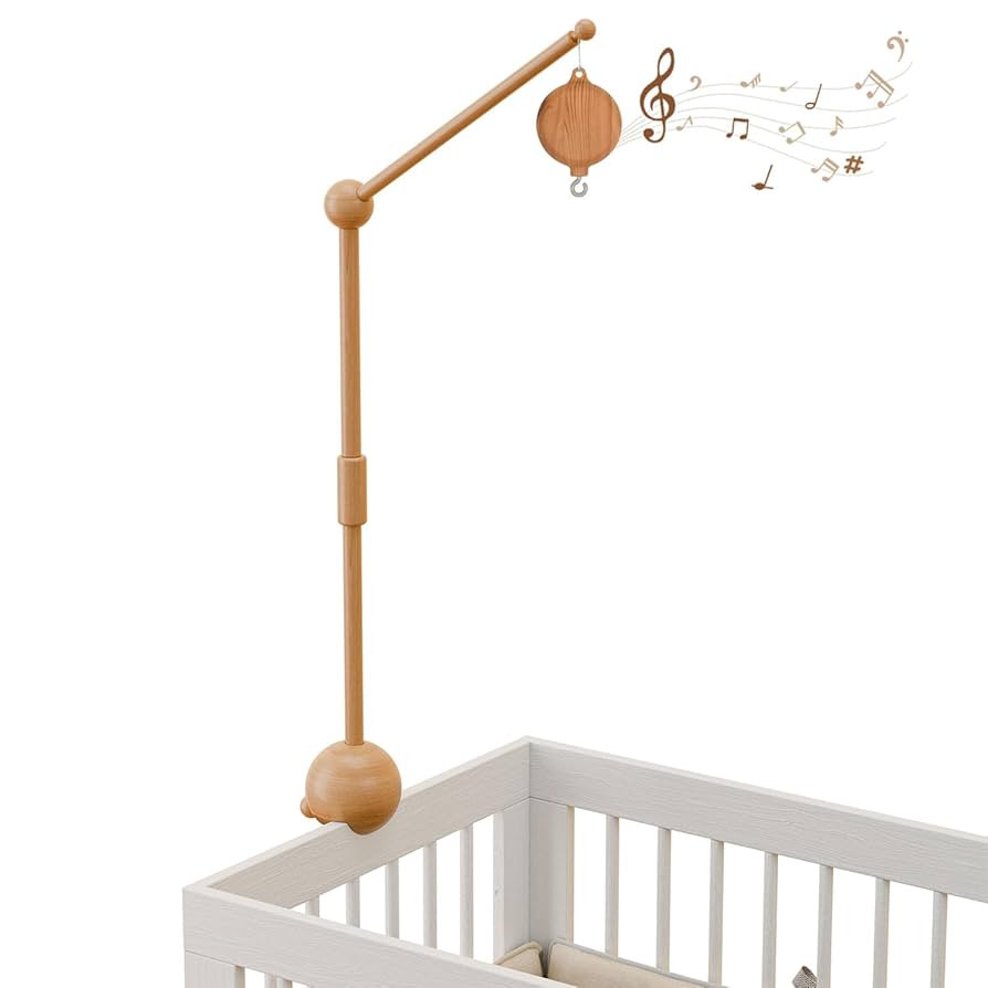 Crib Mobile Arm with Music Box,32.5 Inch Crib Mobile Stand,Wooden Mobile Arm for Crib (2 Modes,36... | Amazon (US)