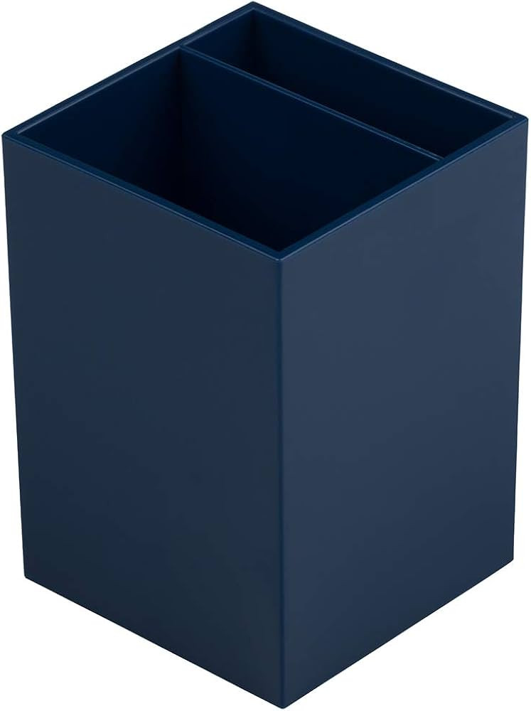JAM Paper Plastic Pen Holder - Navy Blue - Desktop Pencil Cup Sold Individually | Amazon (US)