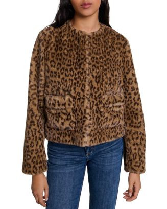 Maje Vifaleo Faux Fur Cropped Jacket  | Bloomingdale's Women | Bloomingdale's (US)