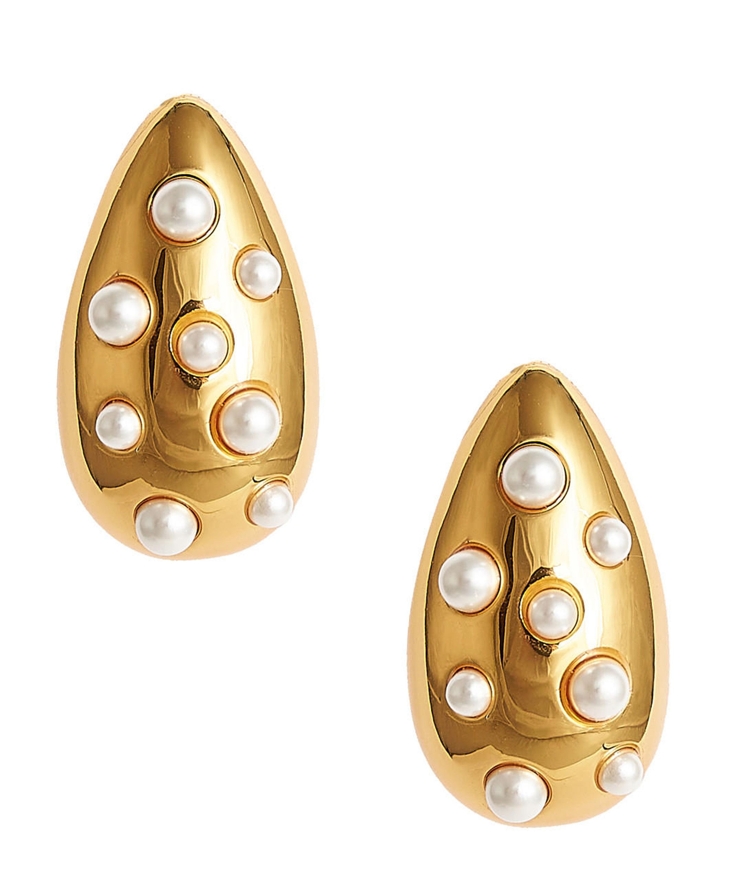 Mila Hoop - Gold & Pearl Earring | Lisi Lerch Inc