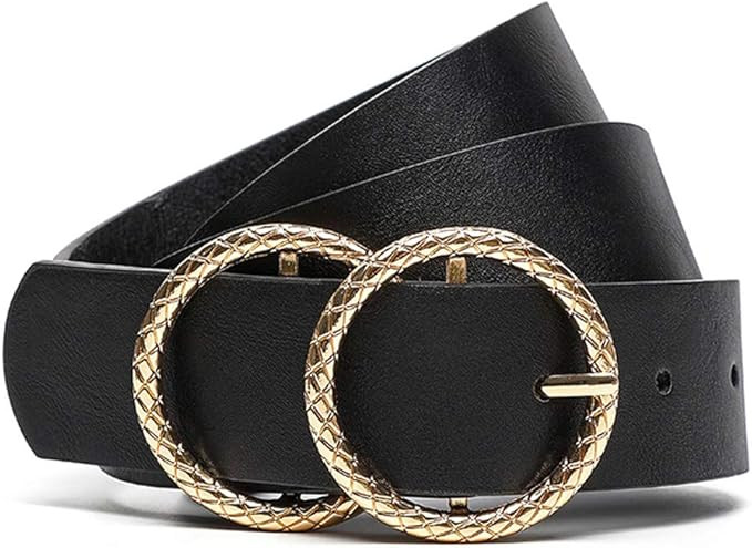 Earnda Women's Leather Belt Fashion Soft Faux Leather Waist Belts For Jeans Dress | Amazon (US)