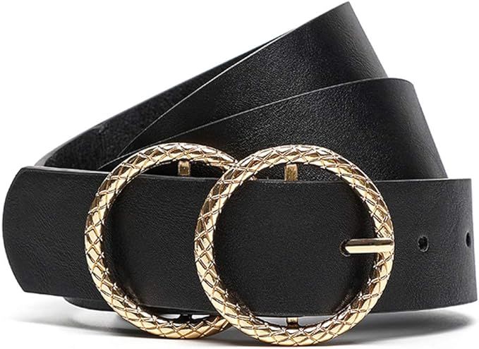 Earnda Women's Leather Belt Fashion Soft Faux Leather Waist Belts For Jeans Dress | Amazon (US)