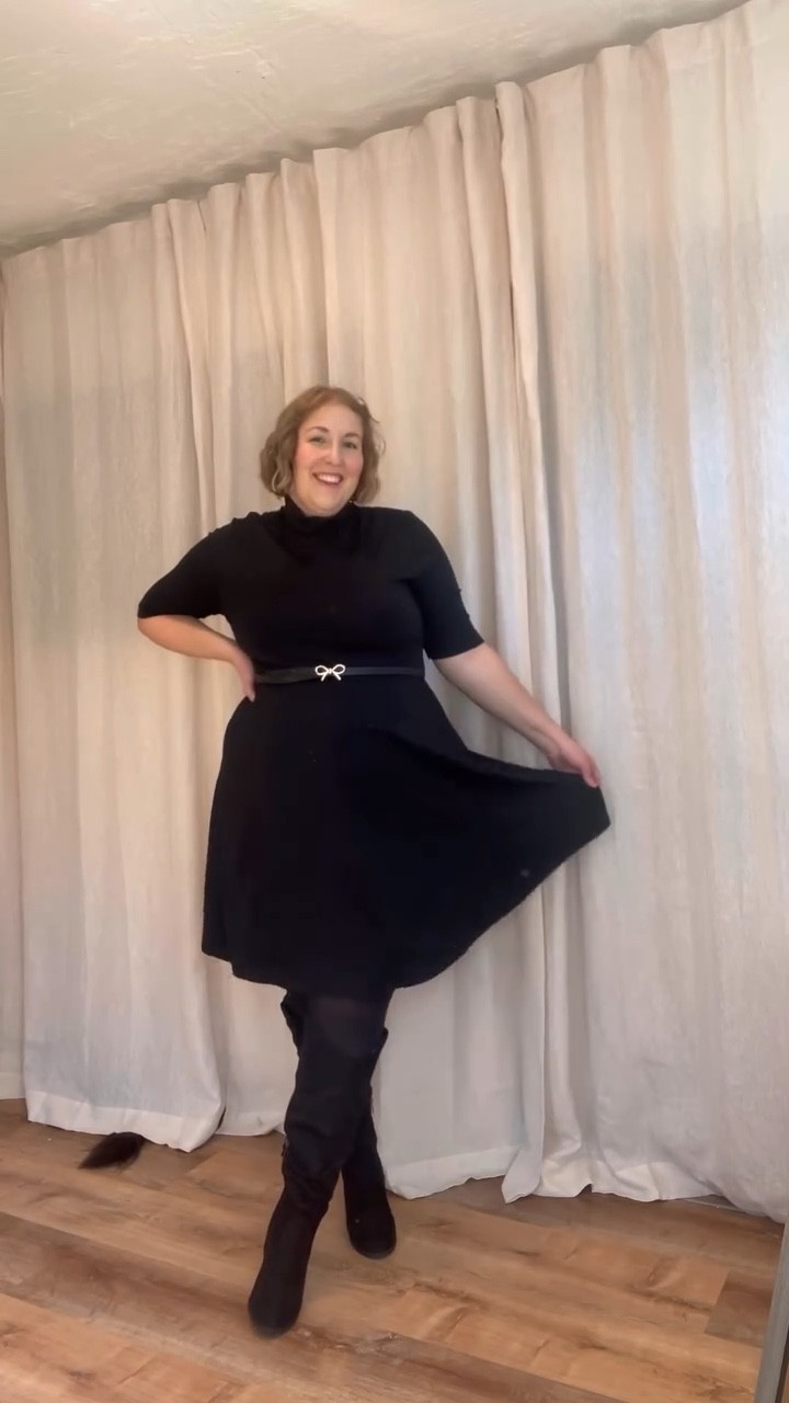 The perfect little black dress🖤 
Tights are from Snag Tights and I highly recommend! 

#LTKPlusSize #LTKStyleTip #LTKWorkwear