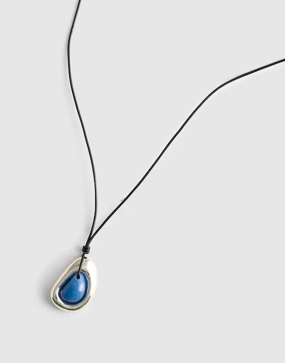 Semiprecious Sculptural Pendant Cord Necklace | Madewell