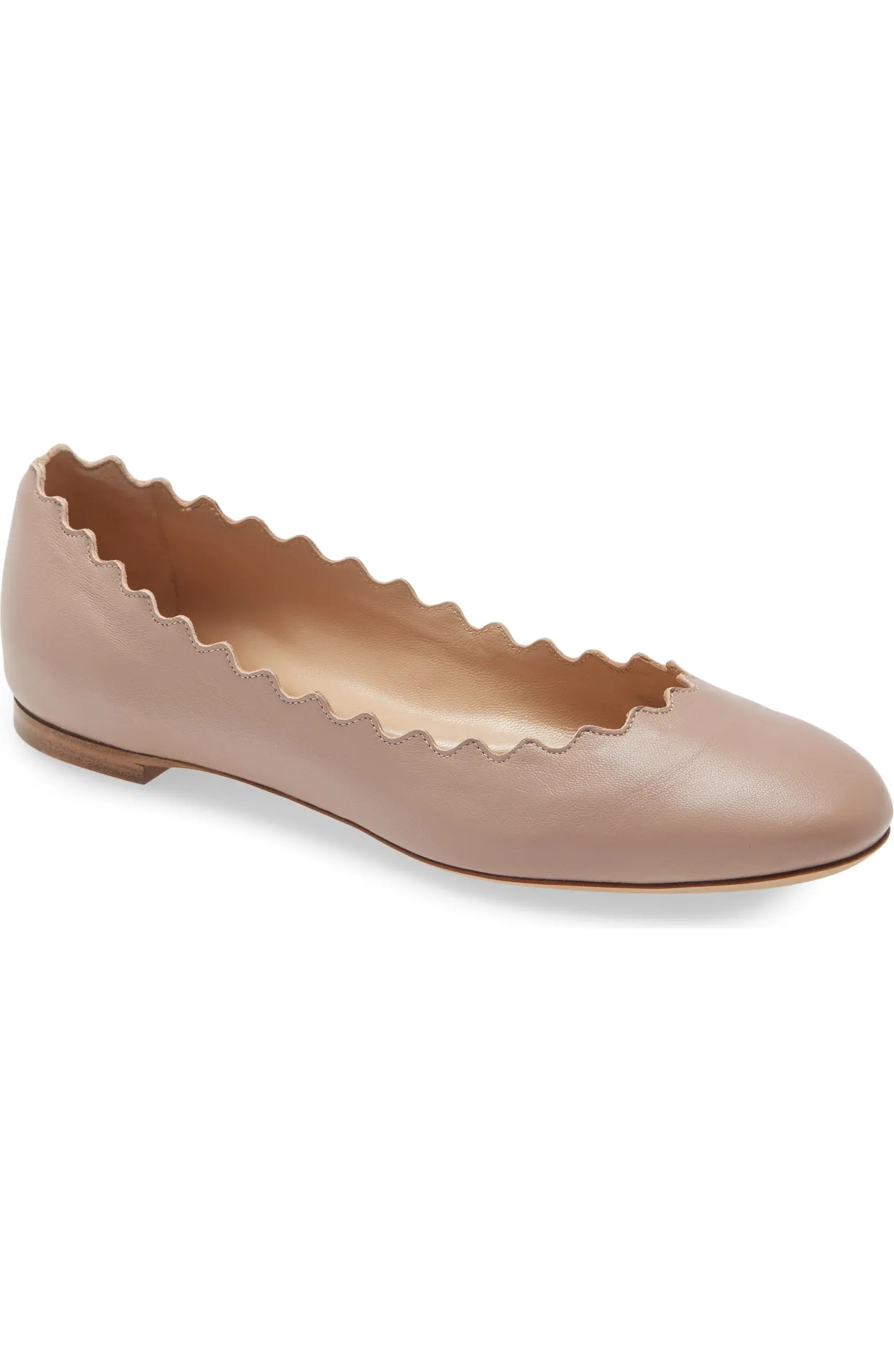 Lauren Scalloped Ballet Flat (Women) | Nordstrom