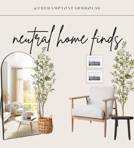 ⚡️neutral home decor finds for that small nook! 

Accent chair | floor mirror | olive tree | neutral home decor 

#LTKfamily #LTKstyletip #LTKhome