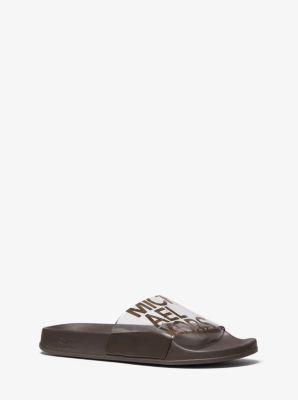 Gilmore Logo Print PVC Slide Sandal | Michael Kors US