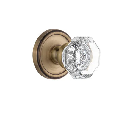 Grandeur Georgetown Rosette Single Dummy with Chambord Crystal Door Knob | Wayfair North America