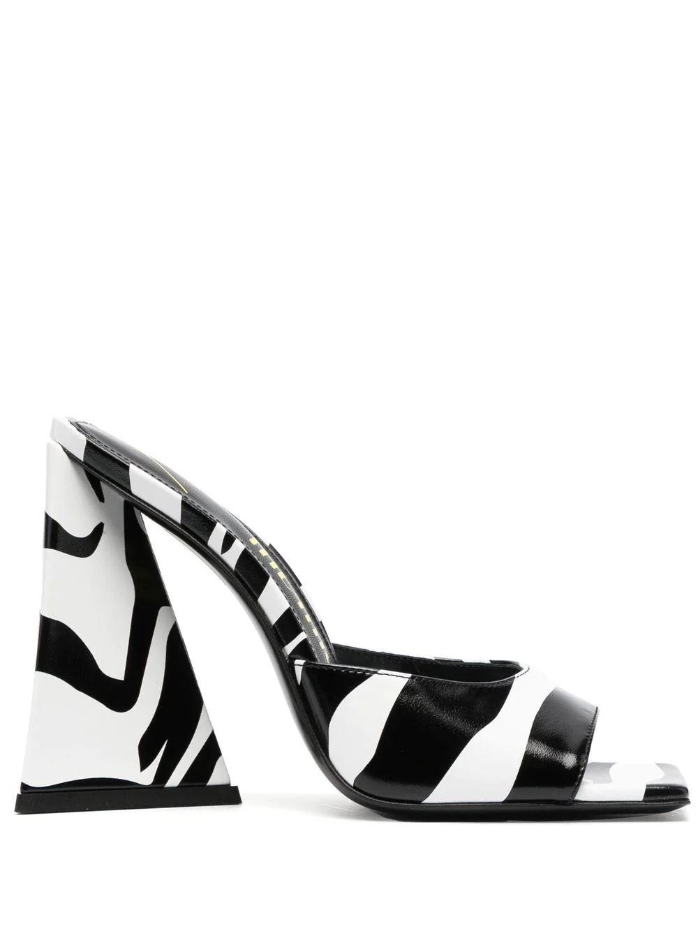 The Attico Devon zebra-print 115mm Mules - Farfetch | Farfetch Global