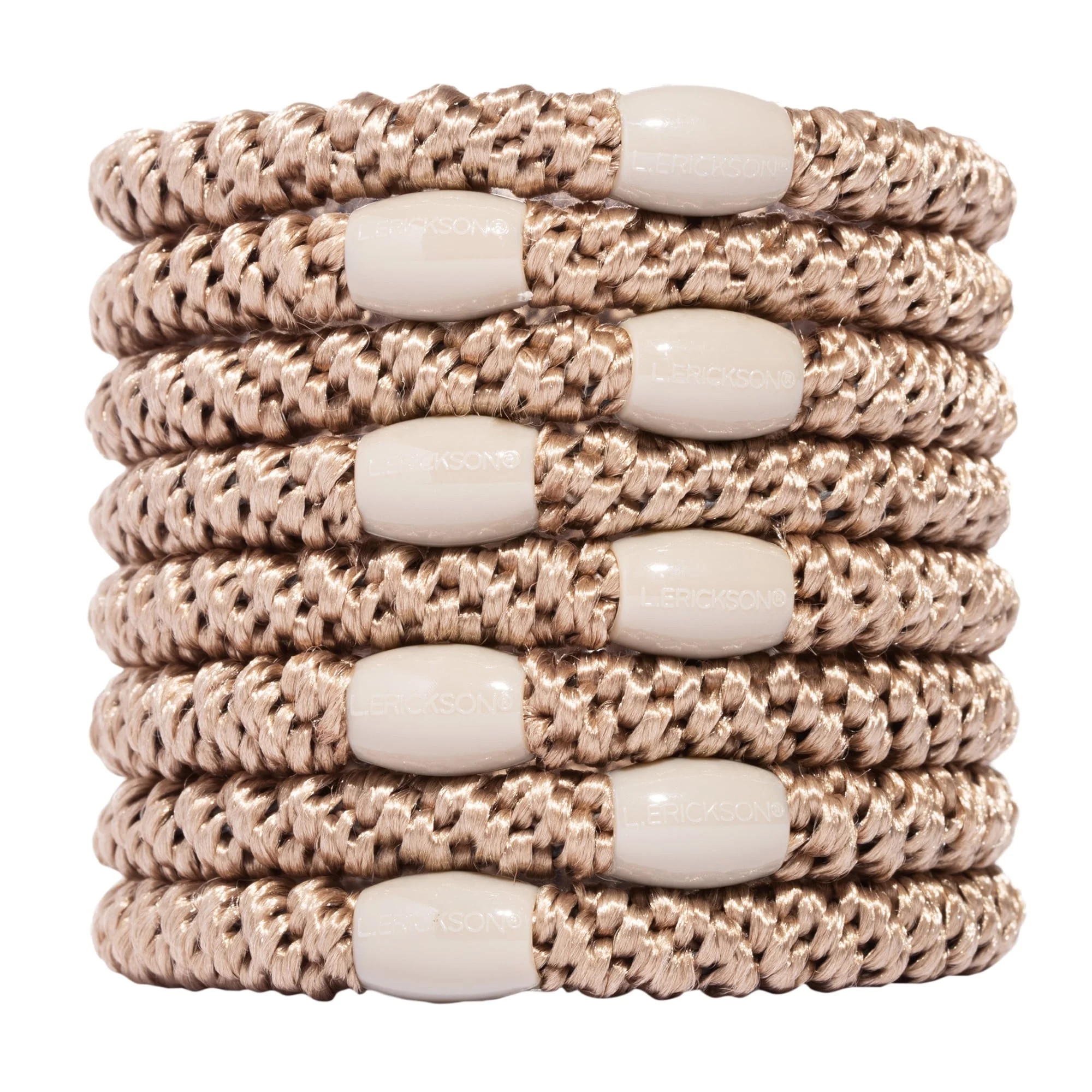 L. Erickson Grab & Go Pony - Camel Beige - 8 Pack Ponytail Holder Hair Ties - Tan Color | Walmart (US)