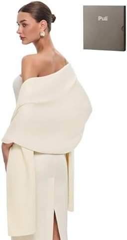 PULI Women's Pashmina Shawl Wrap Large Wedding Bridal Evening Winter Scarf | Thick Warm Shoulder ... | Amazon (US)