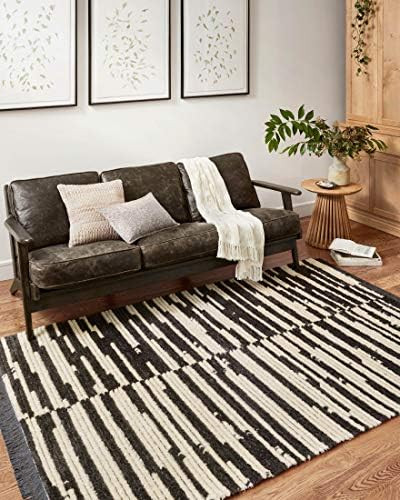 Loloi Chris Loves Julia x Alice ALI-03 Cream / Charcoal Geometric Area Rug 9'-2" x 13' | Amazon (US)