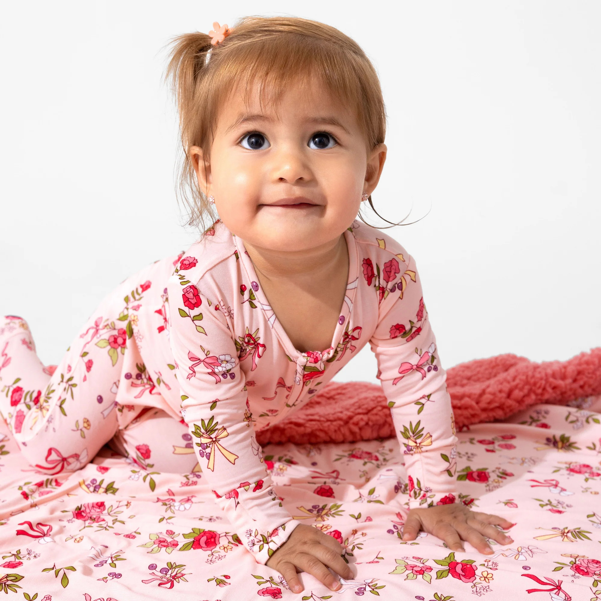 Bows & Blooms Bamboo Convertible Footie | Bellabu Bear