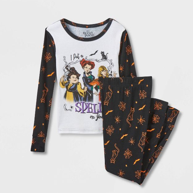 Girls' Hocus Pocus Halloween 2pc Pajama Set - Black | Target