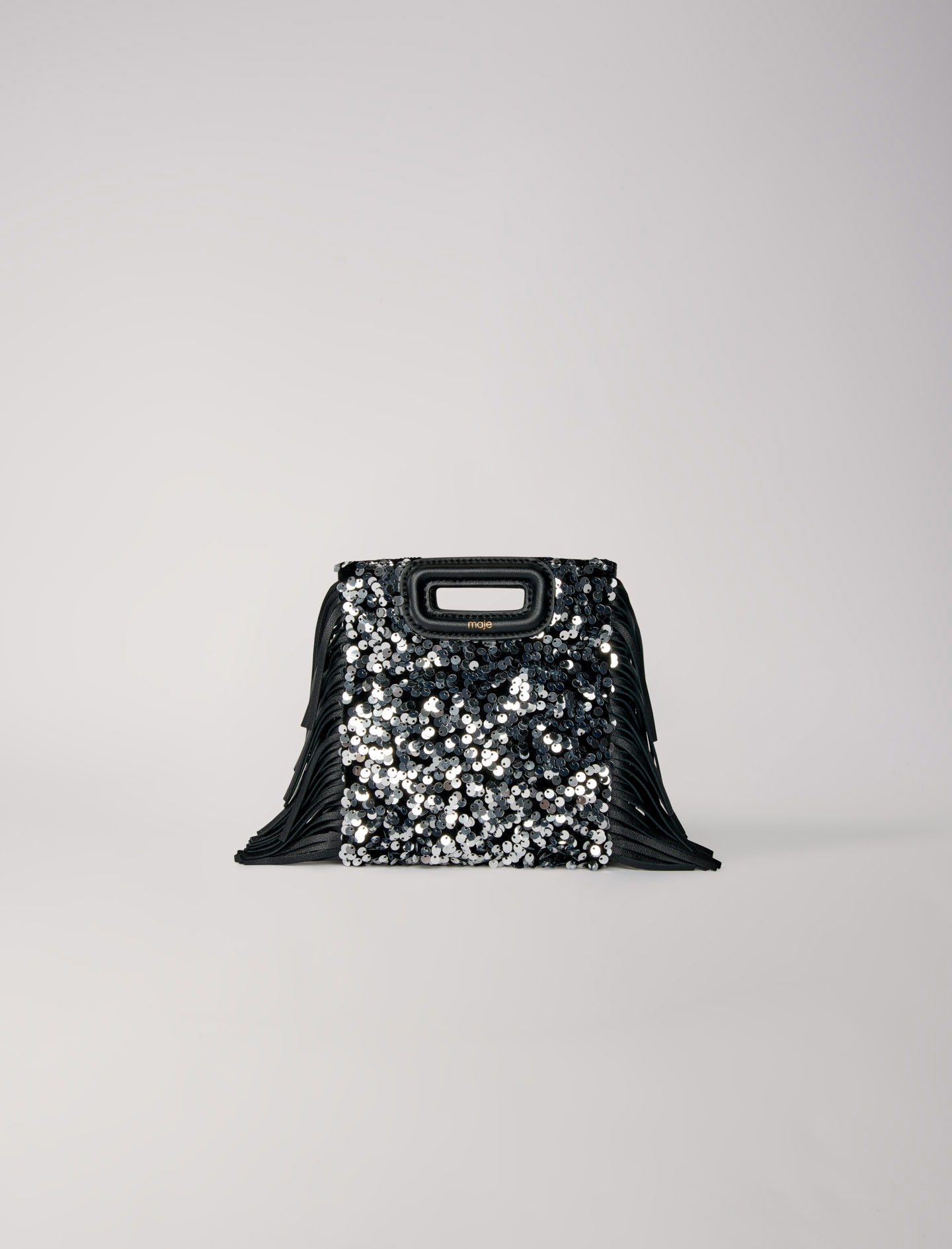Sequin mini M bag Black / Gray for Women | Maje | Maje US