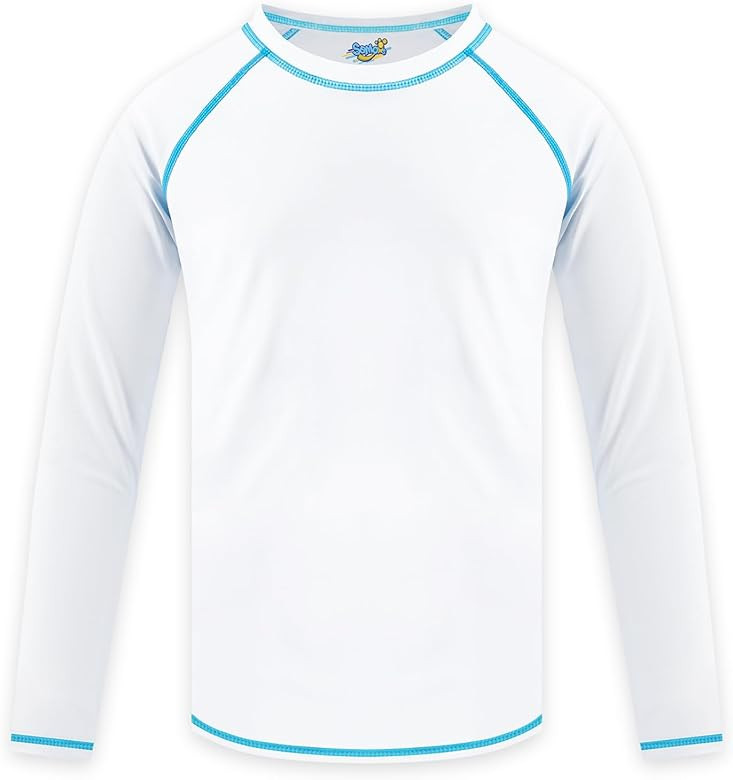 Boys Rash Guard Swim Shirt Long Sleeve UPF+ 50 Sun Shirts for Toddler Kids Rashguard Water Swimmi... | Amazon (US)