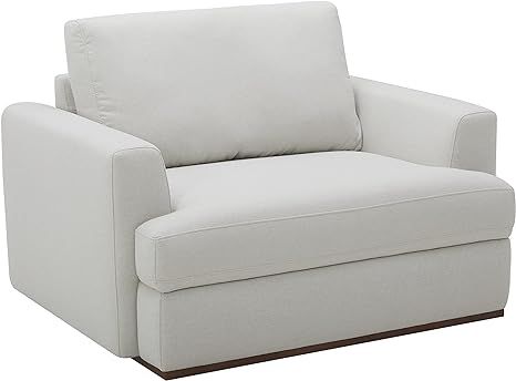 Amazon Brand – Rivet Modern Living Room Accent Chair, 46.5"W, Chalk | Amazon (US)