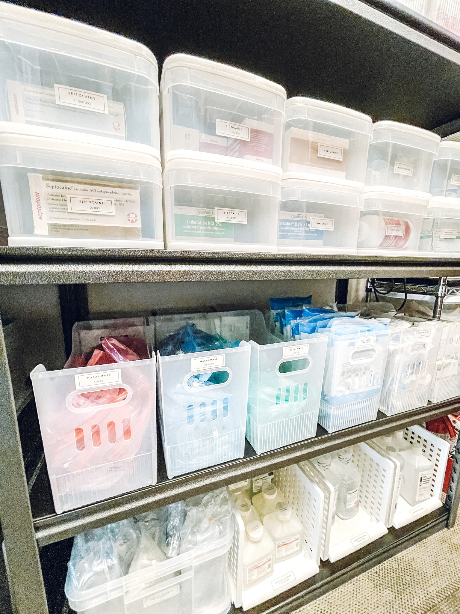 Storage organization✨ The Container Store Large Multi-Purpose Bin. Iris Small Tint Stacking Drawer. The Container Store European Commercial Crate. Like-It Modular Tall Wide Bin.