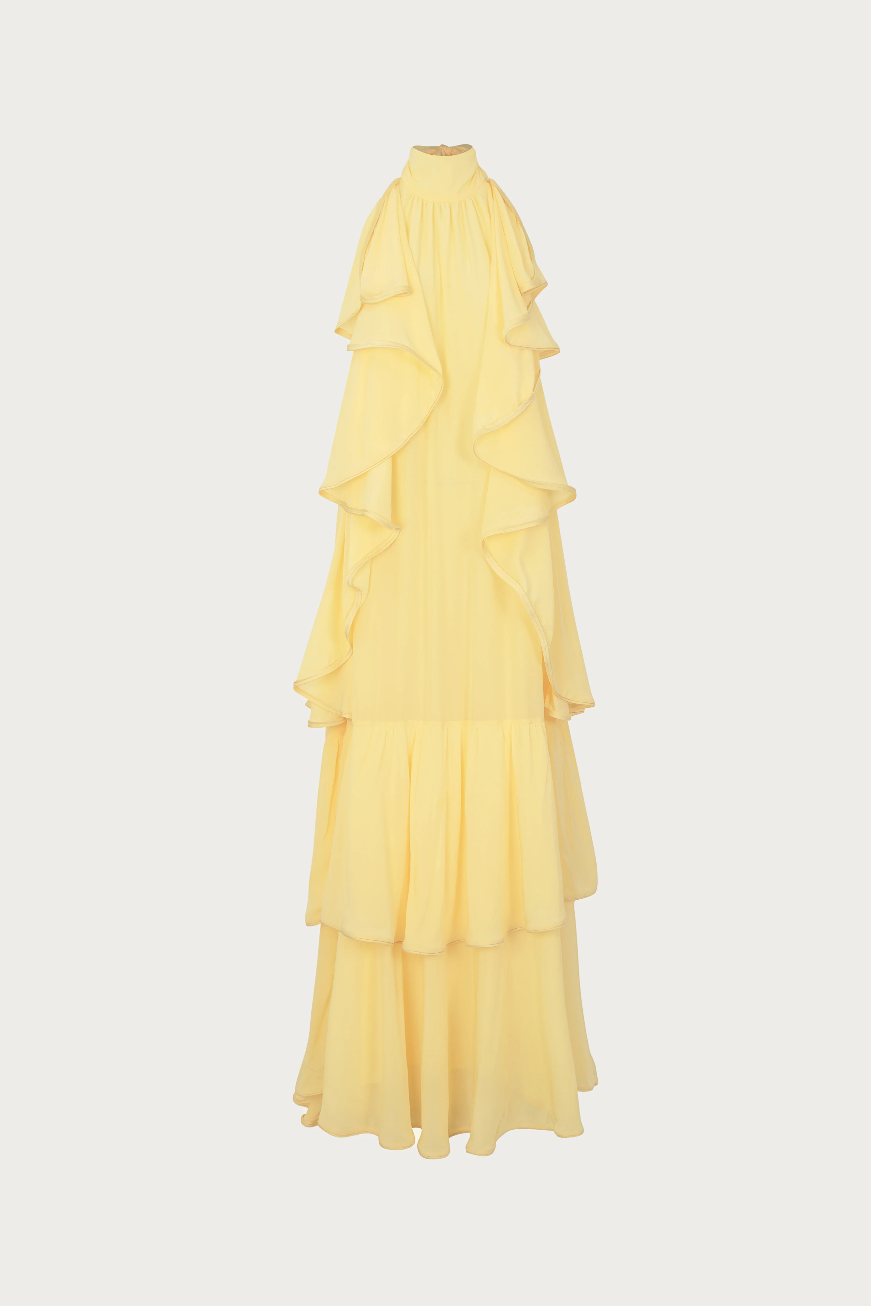 Layered Chiffon Gown (Butter Yellow) | SAME