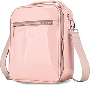 Waterproof Lunch Box for Girls Cute Kids Lunchbox Shiny Pink Lunch Bags with Shoulder Strap and P... | Amazon (US)