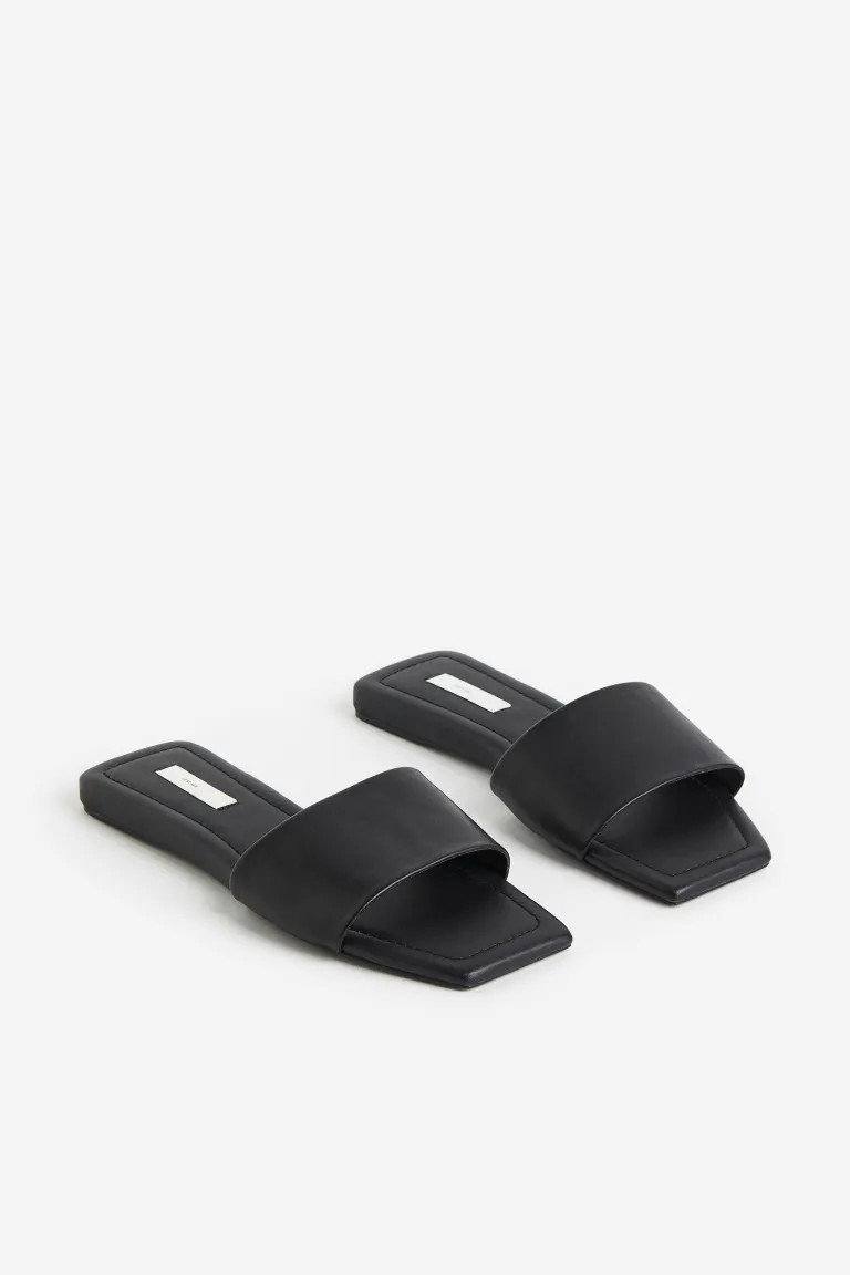 Pantoletten aus Leder | H&M (DE, AT, CH, NL, FI)