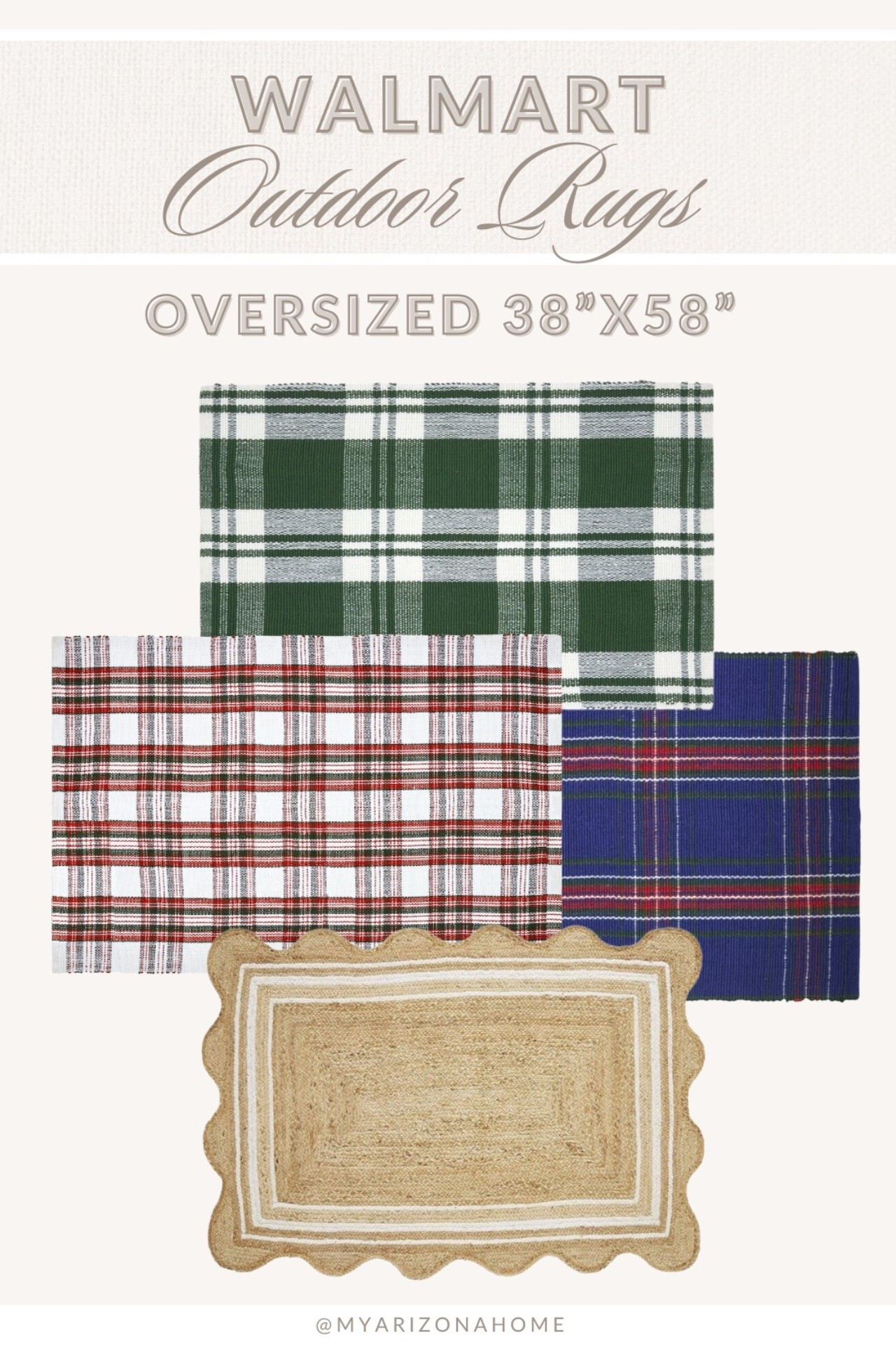 Walmart Christmas Oversized Outdoor Rugs - See other posts for combos 🤎 #christmas #christmasfinds #christmasdecor #outdoorchristmas 

#LTKHome #LTKStyleTip #LTKSeasonal