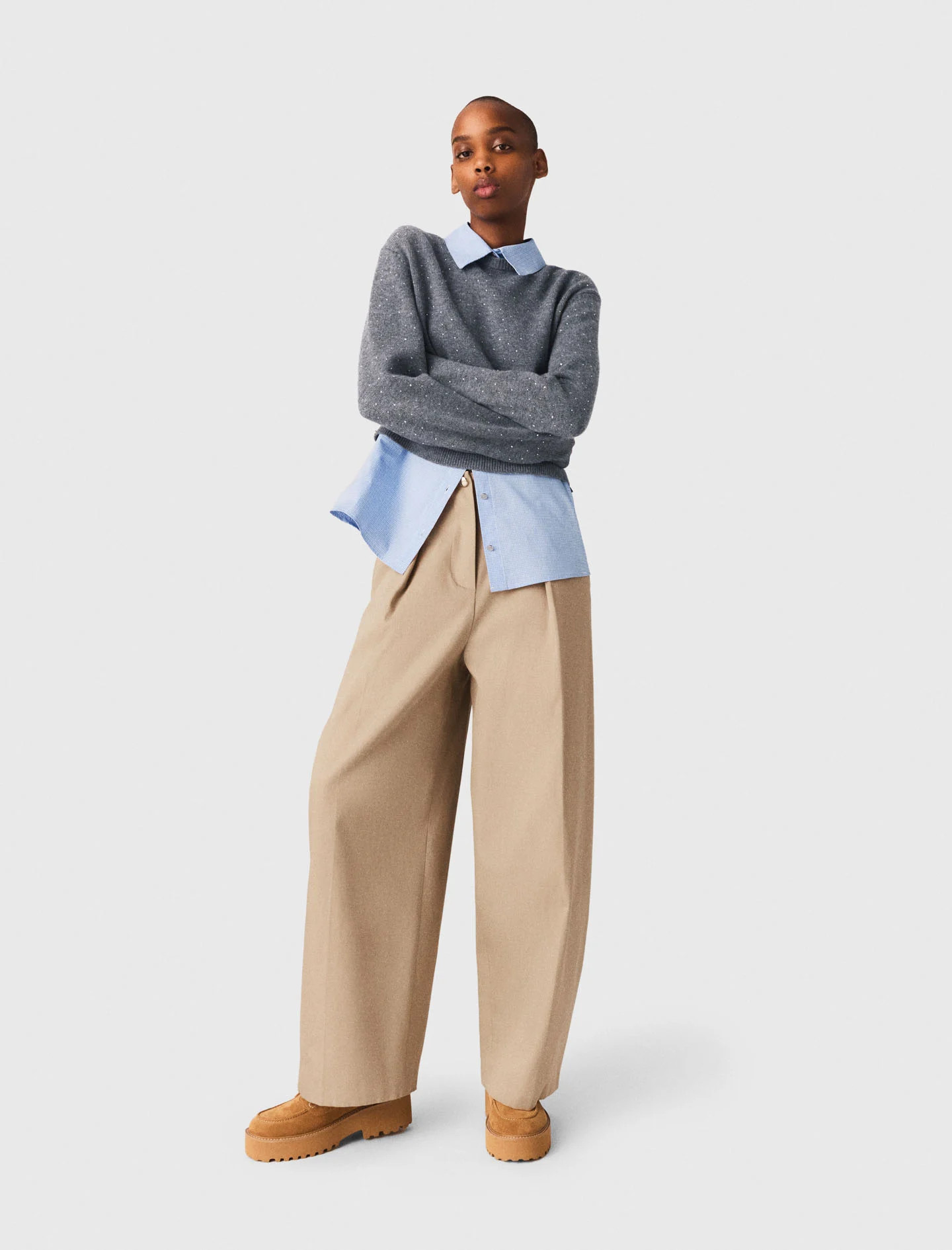 Cotton balloon trousers Natural for Women | Maje | Maje EU