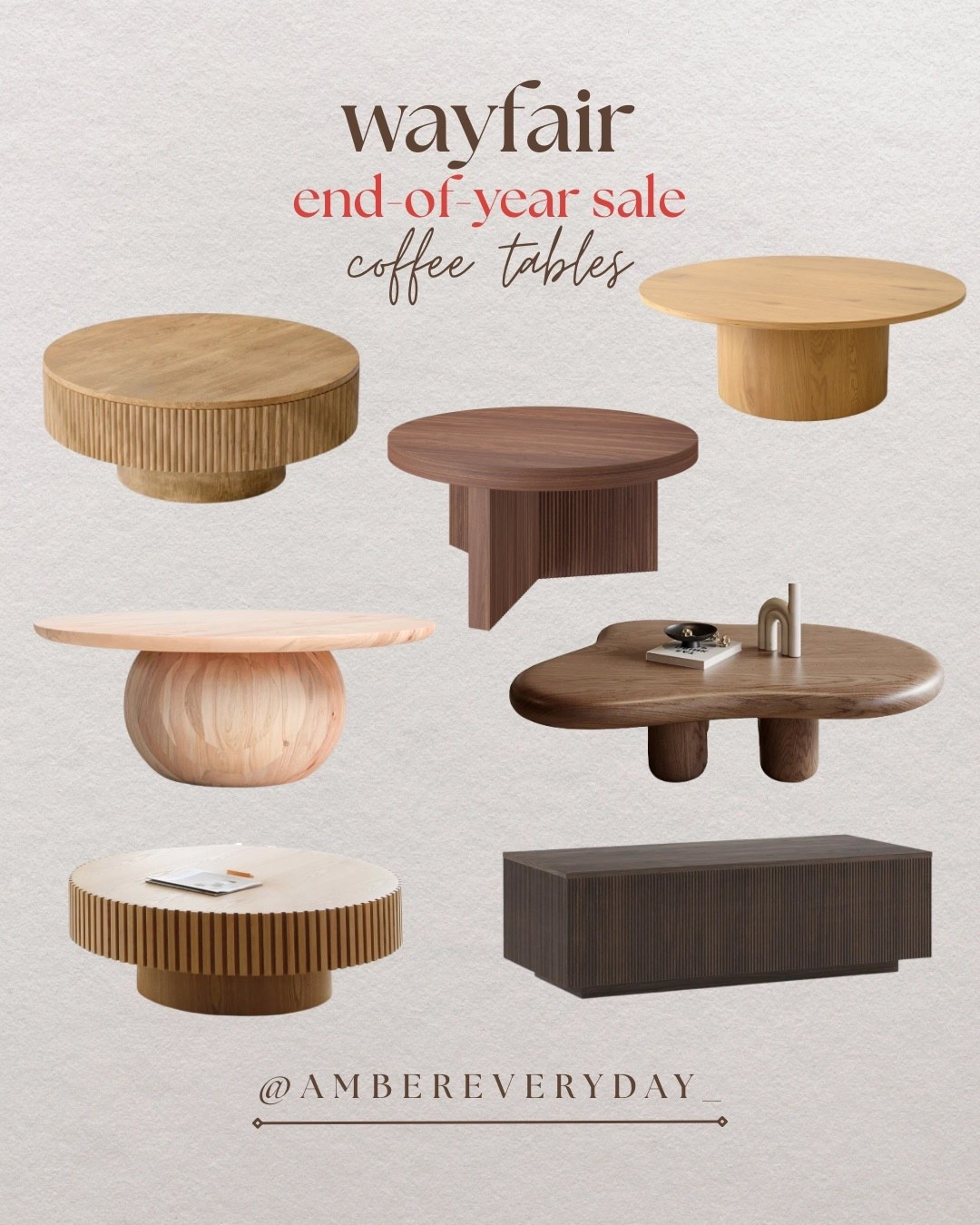 Wayfair home end of year sale!! Coffee tables, wood coffee tables, neutral home finds 

#LTKSaleAlert #LTKFindsUnder50 #LTKHome