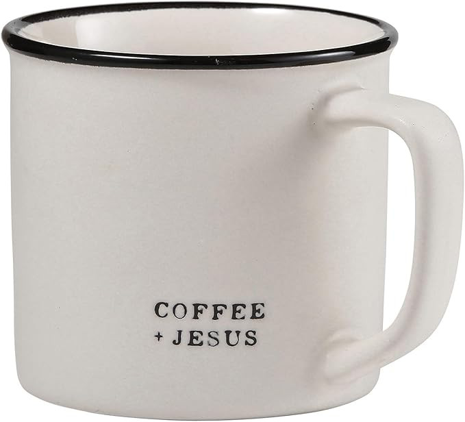 Santa Barbara Design Studio Black and White Coffee Cups Face-to-Face Designs Stoneware Mug, 16-Ou... | Amazon (US)