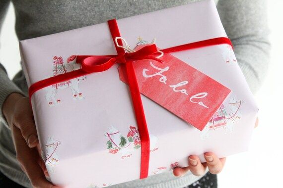 Holiday Gift Tags  Red Fa La La Tags Christmas Tags Gift - Etsy | Etsy (US)
