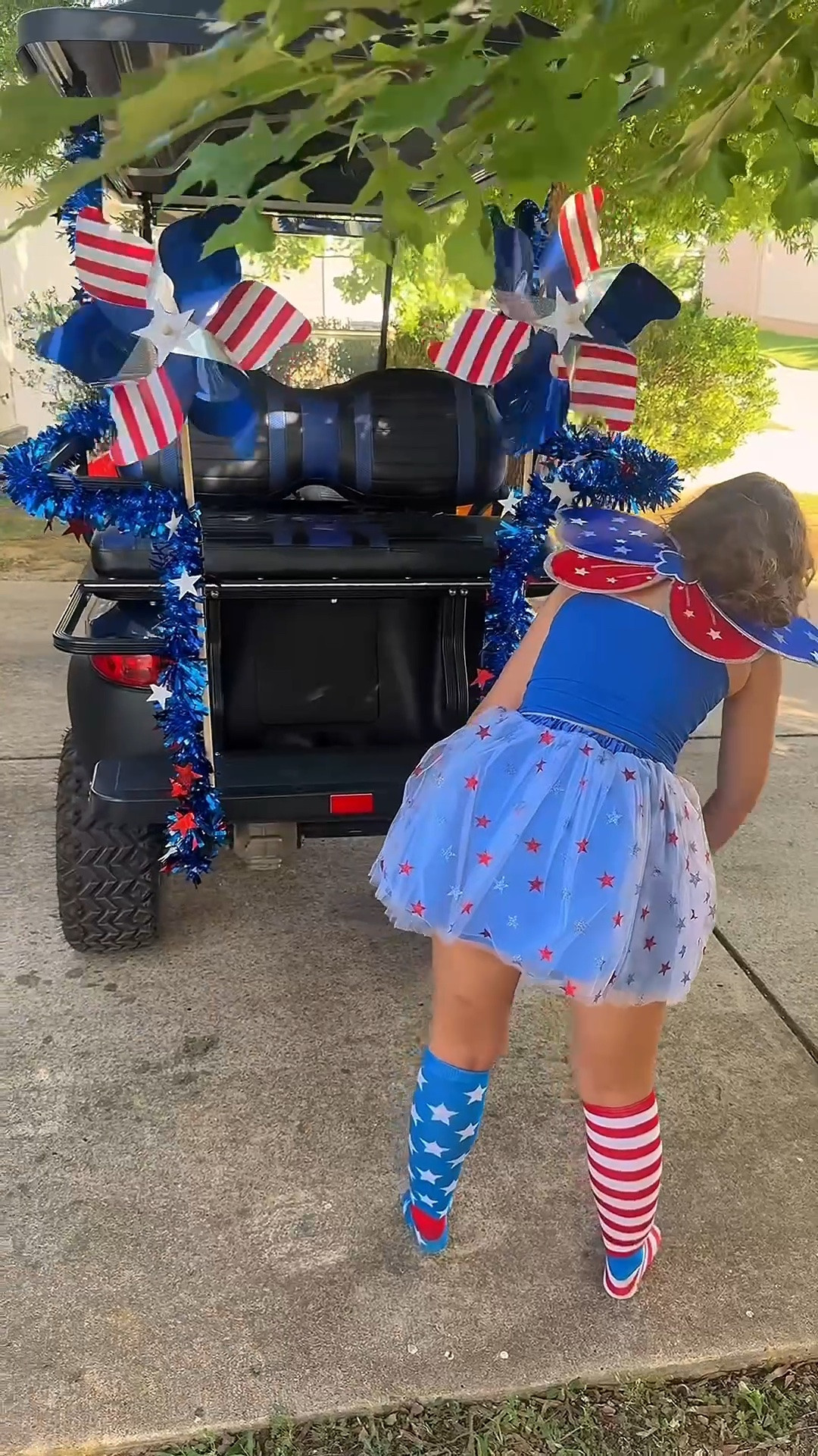 July 4 golf cart decoration