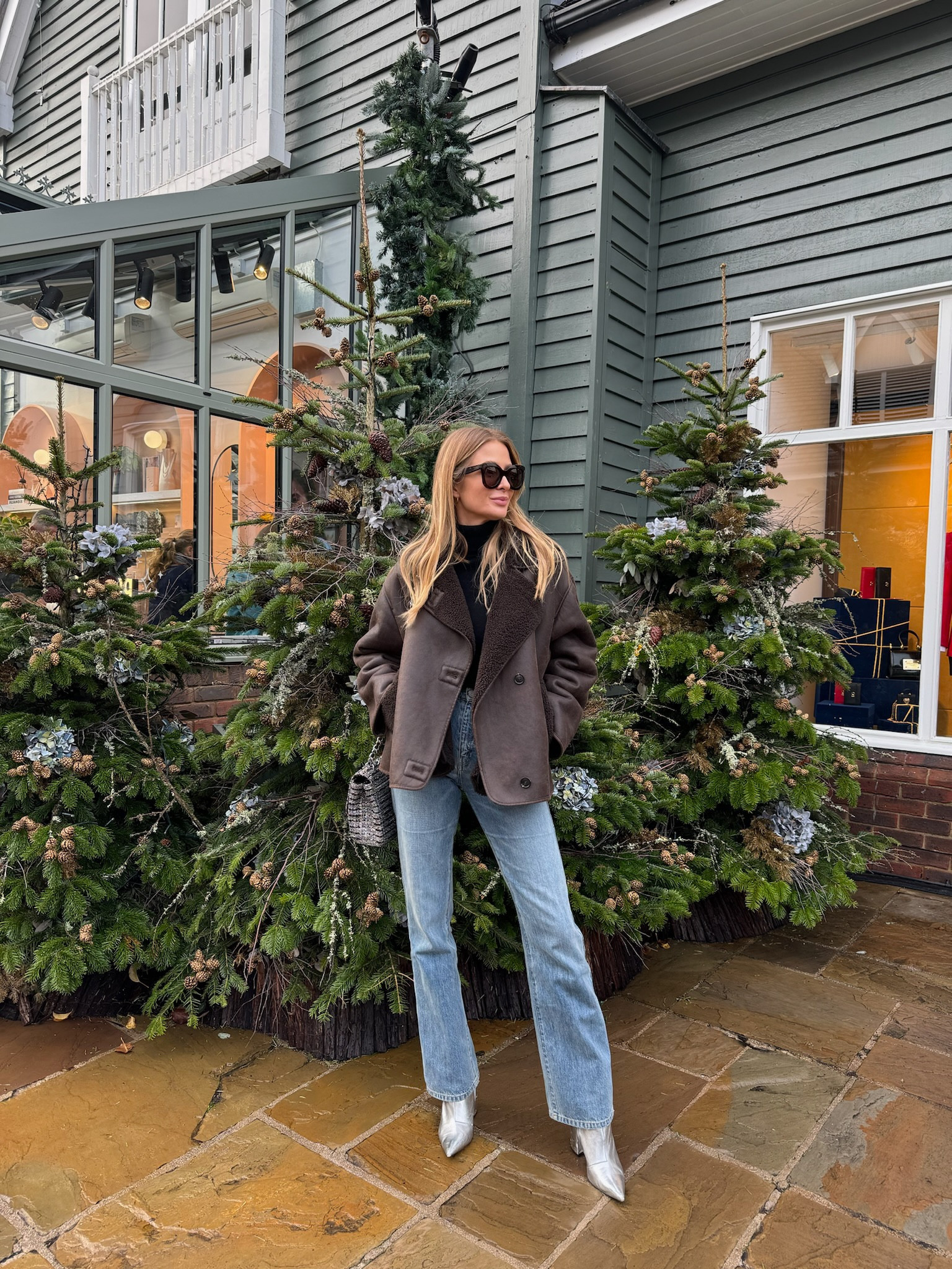 Christmas shopping at Bicester Village in my Joseph jeans and metallic boots 👢 

#LTKstyletip #LTKSeasonal #LTKeurope