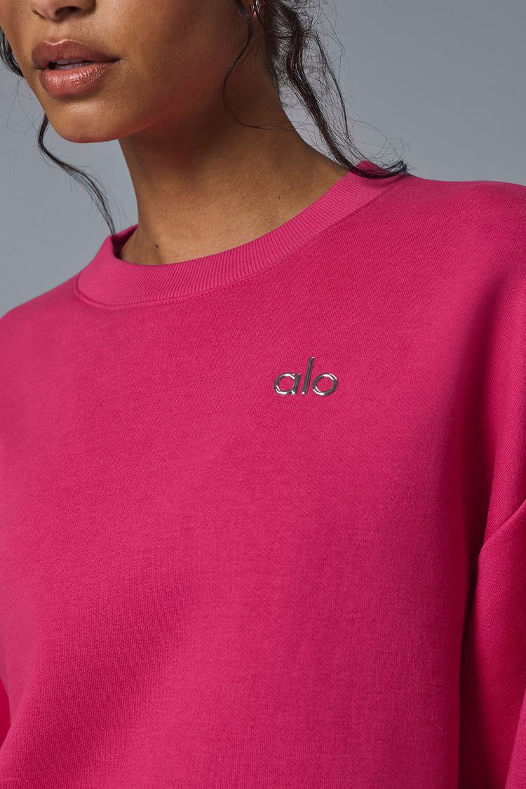 Accolade Crew Neck Pullover - Pink Summer Crush | Alo Yoga