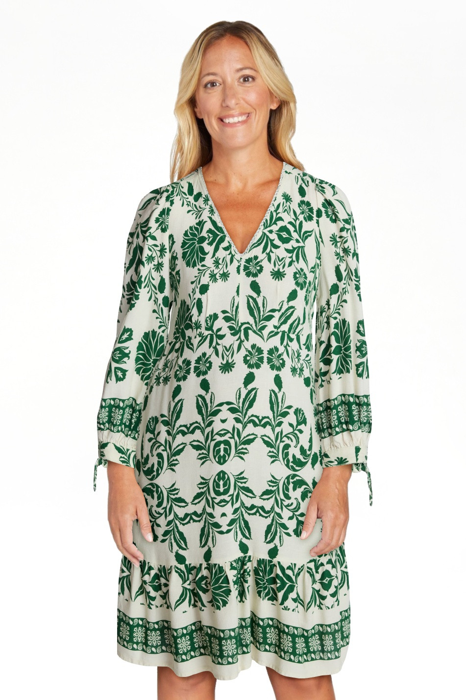 Time and Tru Women's A-Line Border Print Mini Dress, Sizes XS-XXXL | Walmart (US)