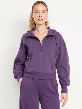 Dynamic Fleece Half-Zip Hoodie Sweatshirt | Old Navy (US)