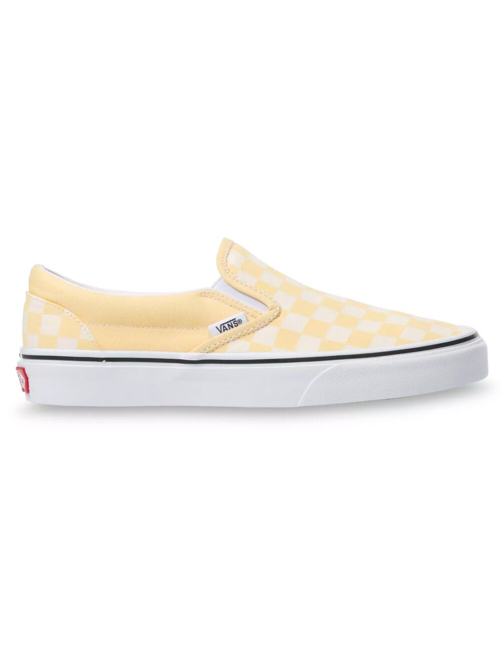VANS Checkerboard Yellow & True White Slip-On Shoes | Tillys