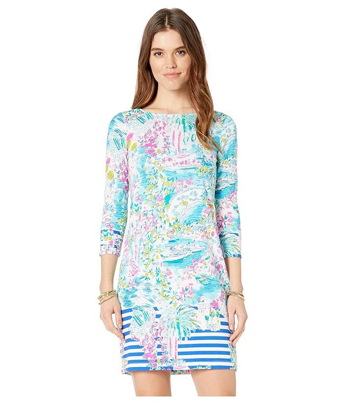 Lilly Pulitzer UPF 50+ Pearson Dress (Multi Postcards From Positano Engineered Knit) Women's Dress | Zappos
