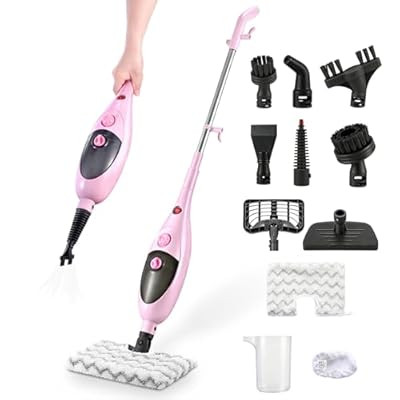 12-in-1 Adjustable Steam Mop & Detachable Handheld Steam Cleaner, 400ML Tank, Safe for… | Amazon (US)