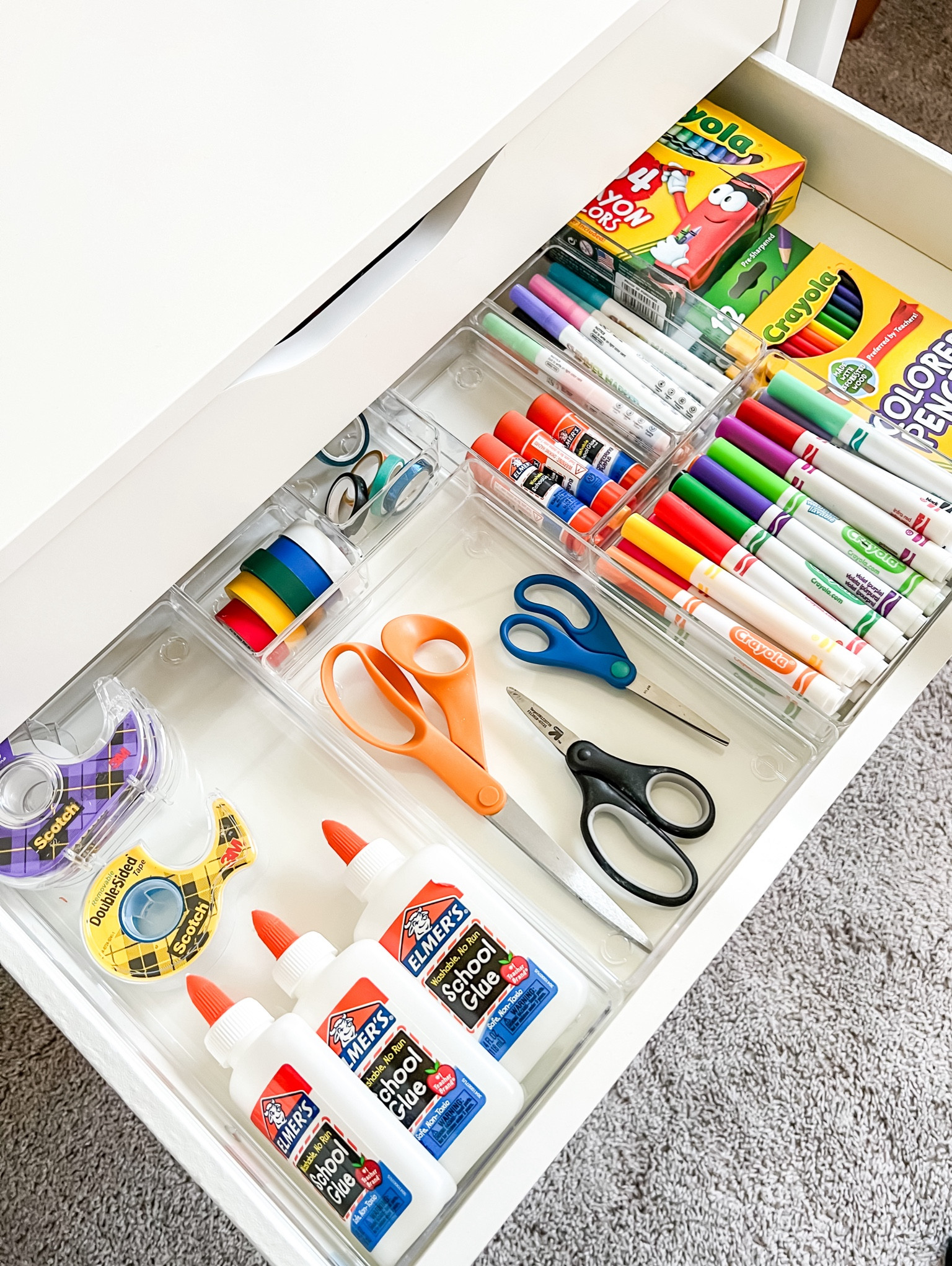 I’ve been using this set of clear drawer organizers all over the house but I find they work especially well for art supplies and pens and pencils. ✏️ 

#LTKfamily #LTKhome #LTKkids