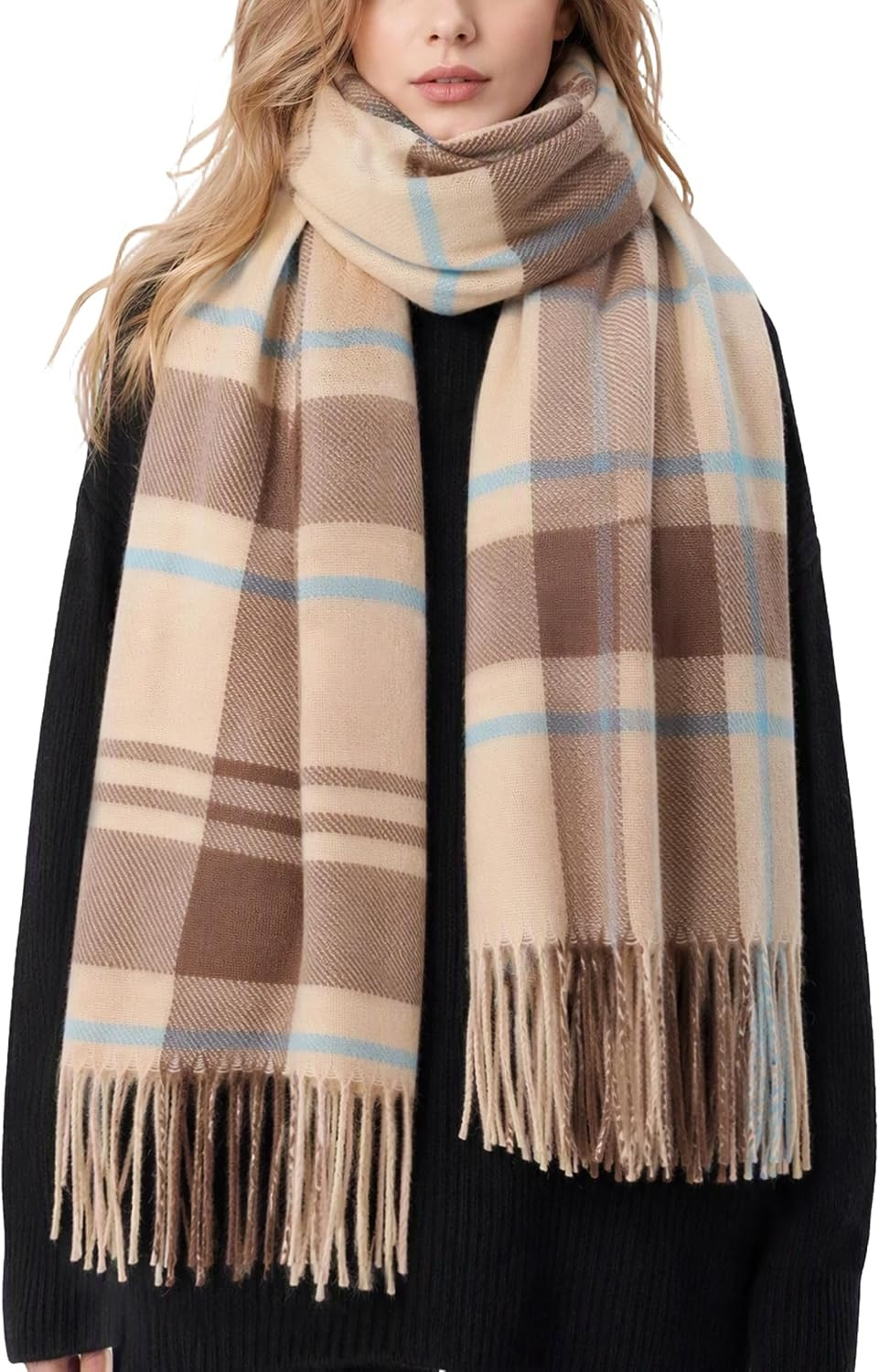 Winter Scarf for Women Scarves Blanket Scarf Shawl Wrap Plaid | Amazon (US)