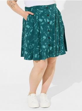 Disney Hocus Pocus Mini Challis Button Front Skirt | Torrid (US & Canada)