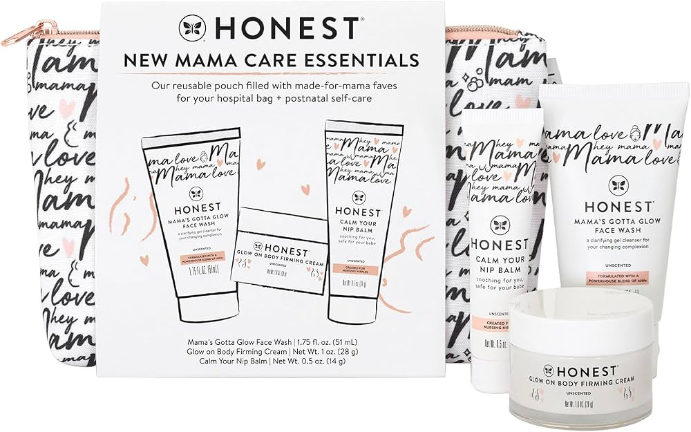 The Honest Company New Mama Care Essentials Gift Set Hospital Bag Must Haves Travel Size Nip Balm... | Amazon (US)